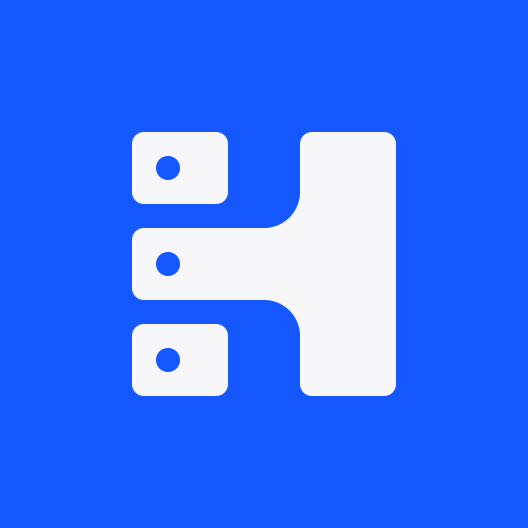 Logo HOSTWARE — Blanc sur bleu